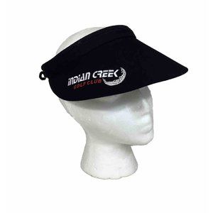 Indian Creek Golf Club Sun Visor Made In USA Black Green Lining Women’s Vintage